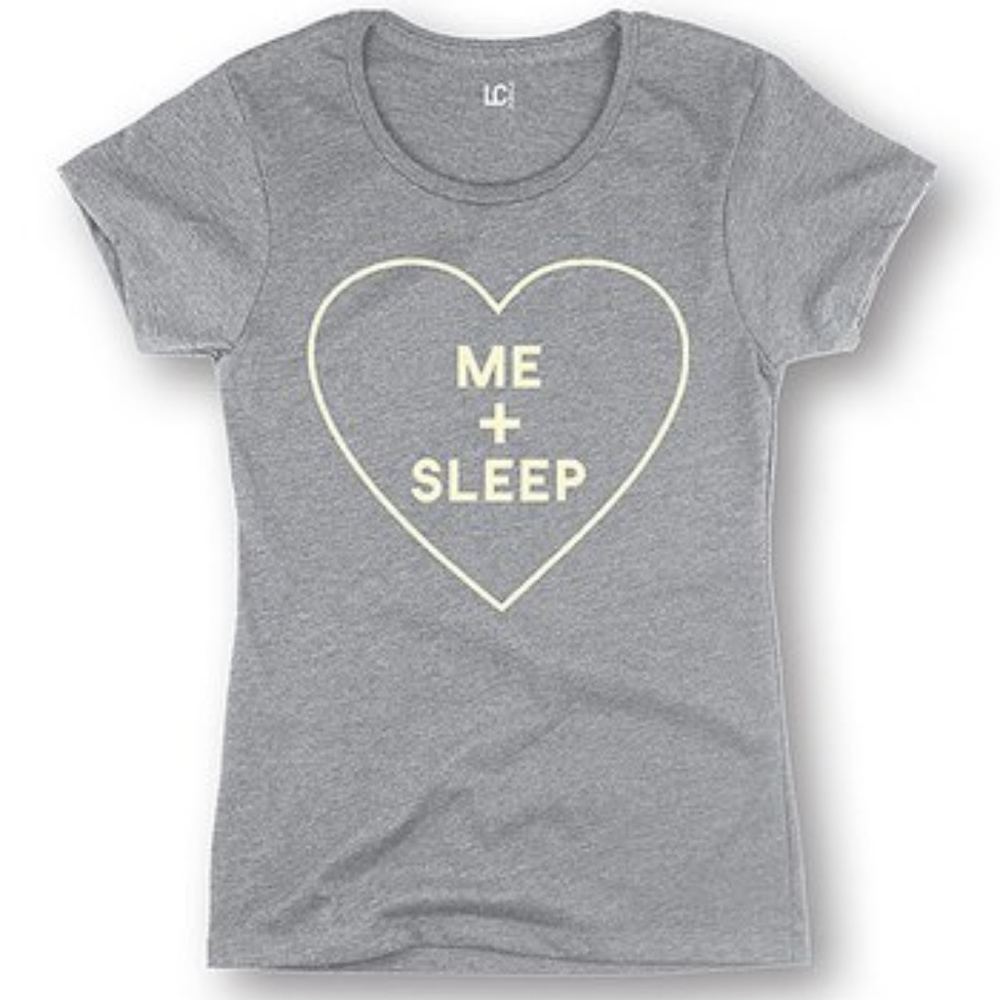 Athletic Heather 'Me + Sleep' Fitted Tee (NWOT)